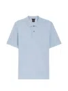 Hugo Boss Mercerized-cotton Polo Shirt With Double B Monogram In Blue