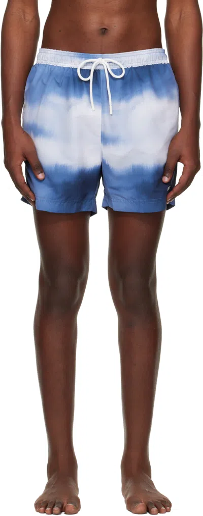 Hugo Boss Blue Printed Swim Shorts