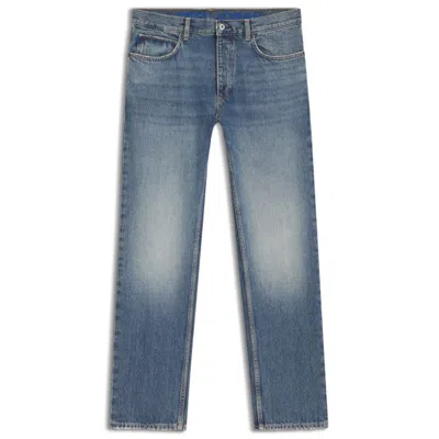 Hugo Boss Blue Regular-fit Jeans In Whiskered Denim