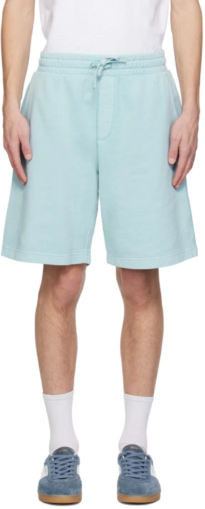 Hugo Boss Blue Regular-fit Shorts In 473-open Blue