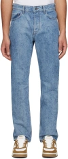HUGO BOSS BLUE RELAXED-FIT JEANS