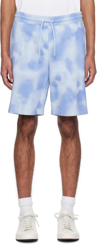Hugo Boss Blue Relaxed-fit Shorts In 485-open Blue