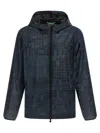 Hugo Boss Blue Rubber Shell Men's Jacket In Blue