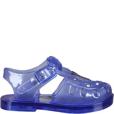 Hugo Boss Kids' Blue Sandals For Baby Boy With Logo