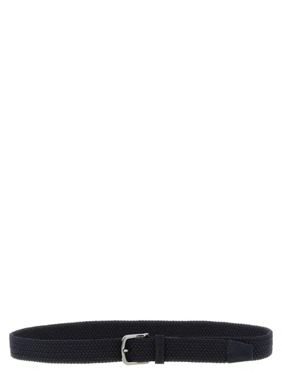 Hugo Boss Madison Woven Belt In Neutral