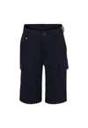 Hugo Boss Blue Shorts For Boy With Logo In Blue