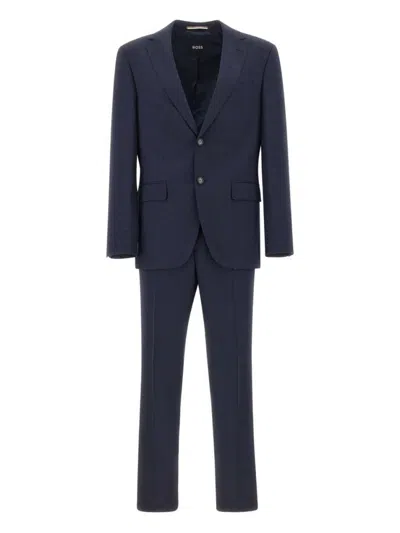 HUGO BOSS BLUE SLIM-FIT WOOL SUIT