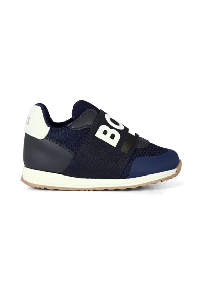 Hugo Boss Kids' Blue Sneakers For Baby Boy And Boy
