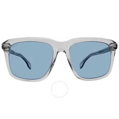 Hugo Boss Blue Square Men's Sunglasses Boss 1420/s 0kb7/ku 55