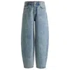 Hugo Boss Blue Straight-fit Jeans With Wide Leg In Blue