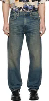 Hugo Boss Blue Straight-leg Jeans In 424-medium Blue