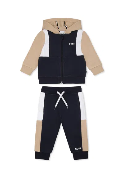 Hugo Boss Blue Suit For Baby Boy With Logo