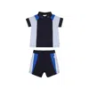 Hugo Boss Blue Suit For Baby Boy With Logo In Blue