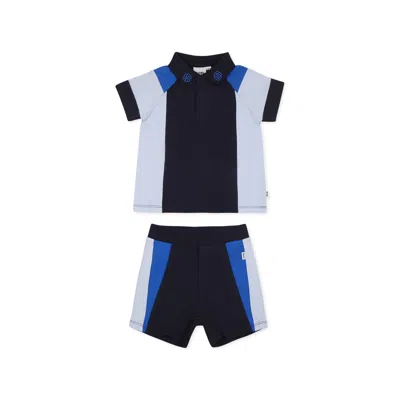 Hugo Boss Blue Suit For Baby Boy With Logo