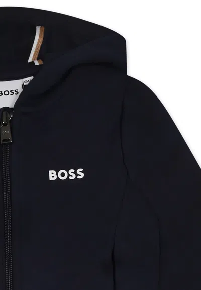 Hugo Boss Blue Suit For Baby Boy With Logo