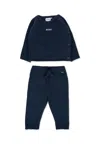 Hugo Boss Blue Suit For Baby Boy With Logo In Blue
