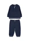 Hugo Boss Blue Suit For Baby Boy With Logo In Blue