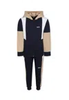 Hugo Boss Blue Suit For Boy With Logo In Blue