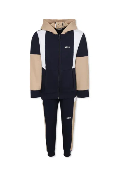 Hugo Boss Kids' Blue Suit For Boy With Logo