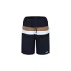 Hugo Boss Blue Swim Shorts For Boy With Logo In Blue