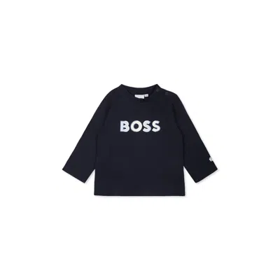 Hugo Boss Blue T-shirt For Baby Boy With Logo