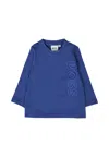 Hugo Boss Blue T-shirt For Baby Boy With Logo In Blue