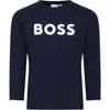 Hugo Boss Blue T-shirt For Boy With Logo In Blue