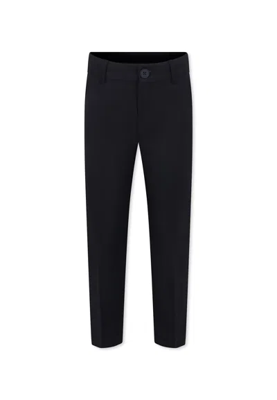 Hugo Boss Kids' Blue Trousers For Boy With Logo