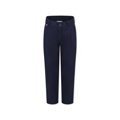Hugo Boss Kids' Blue Trousers For Boy With Patch