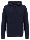 Hugo Boss Cotton-terry Hoodie With Logo Patch In Black