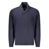 Hugo Boss Blue Wool Men Sweater In Blue
