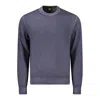 Hugo Boss Blue Cotton Men Sweater In Blue