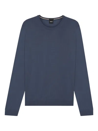 Hugo Boss Blue Wool Sweater