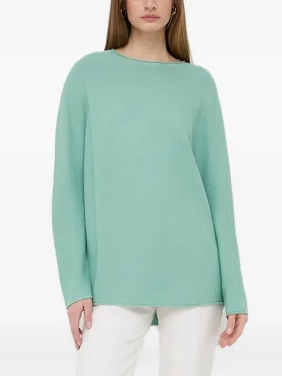 Hugo Boss Boat-neck Sweater In Green