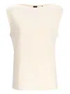 Hugo Boss Boat-neck Tank Top In Neutral