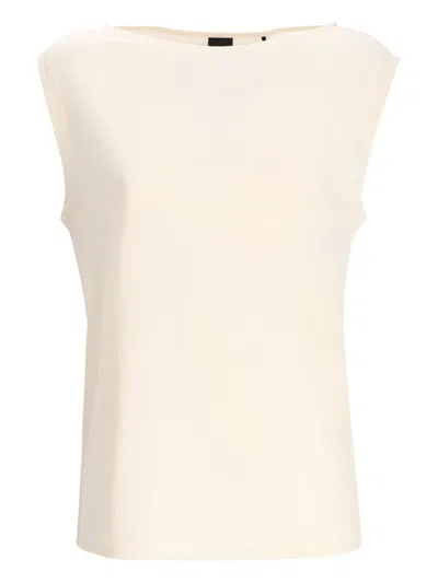 Hugo Boss Boat-neck Tank Top In Neutral