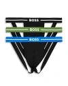 Hugo Boss Boss Assorted 3-pack Stretch Cotton Jockstraps In Open Misc