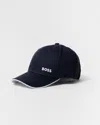 Hugo Boss Bold Mens Logo-print Cap In Cotton Twill