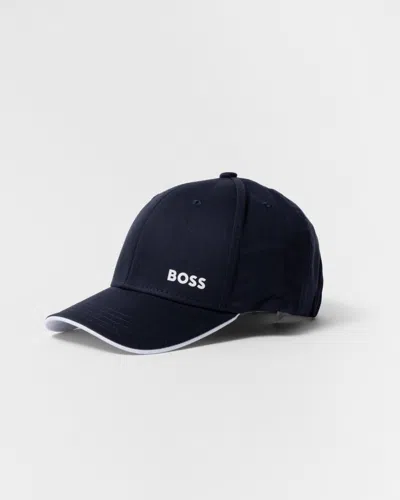 Hugo Boss Bold Mens Logo-print Cap In Cotton Twill