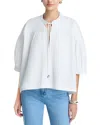 Hugo Boss Boss Bollana High-low Pullover Top In White