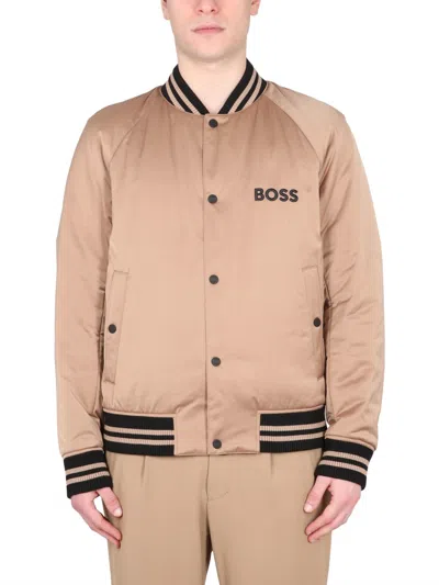 HUGO BOSS BOMBER JACKET WITH LOGO