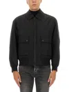 Hugo Boss Boss Bomber Jacket With Removable Lining In Black