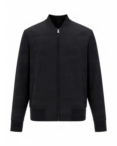 Hugo Boss Black Stand-up Collar Zip-up Cotton-blend Bomber Jacket