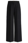 Hugo Boss Boot-leg Trousers In Stretch Fabric In Black