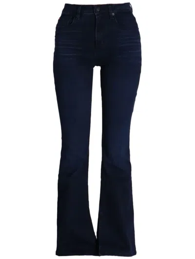 Hugo Boss Slim-fit Flared Jeans In Blue Stretch Denim