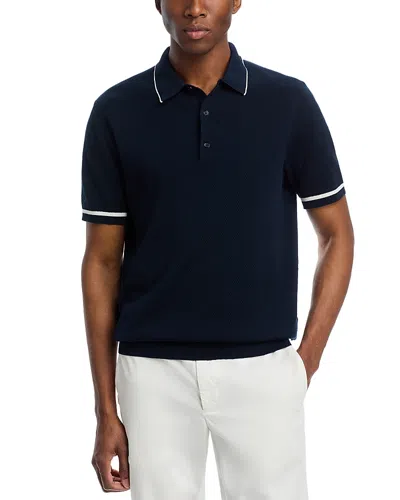 Hugo Boss Borillo Tipped Polo Shirt In Dark Blue