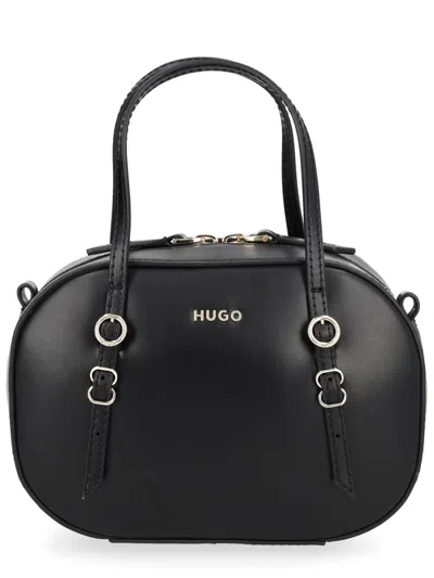 Hugo Boss Buckle-detail Logo-detail Tote Bag In Black