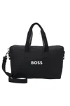 Hugo Boss Black Contrast Logo Signature Duffle Bag In Black