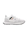 Hugo Boss White Runner Style Hybrid Sneakers With Eva Rubber Sole In White