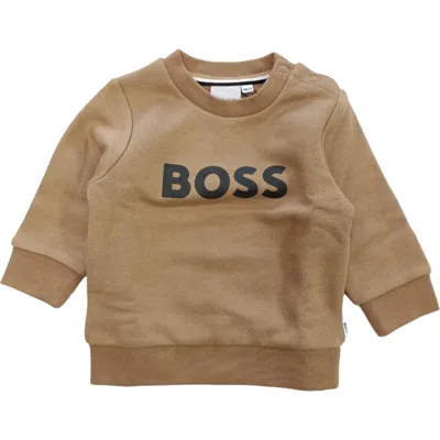 Hugo Boss Kids' Boss - Sweatshirt 269 Beige / Biscuit J05a42 In Brown